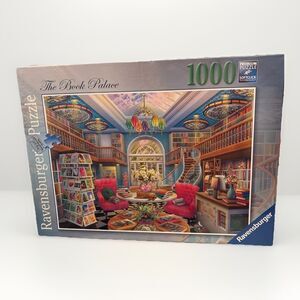 New Ravensburger The Book Palace 1000 Pc Jigsaw Puzzle Books Cats Softclick